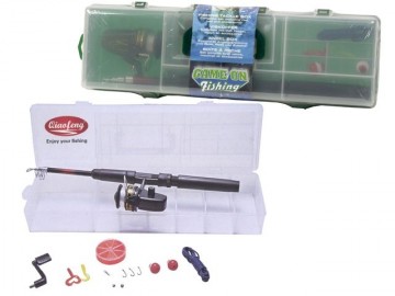 Hengel en molen in koffer met accessoires