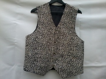 panterprint opdruk suede gilet