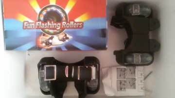 Flashing rollers met geïntregreerde remmen zwart