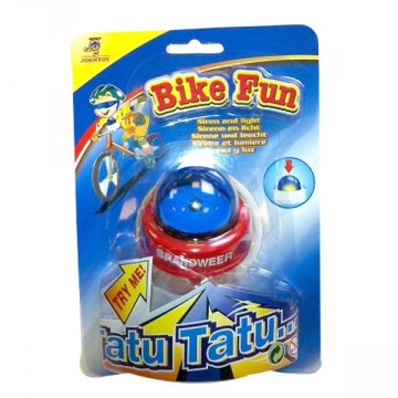 brandweer of politie sirene zwaailicht voor op de fiets en of de step