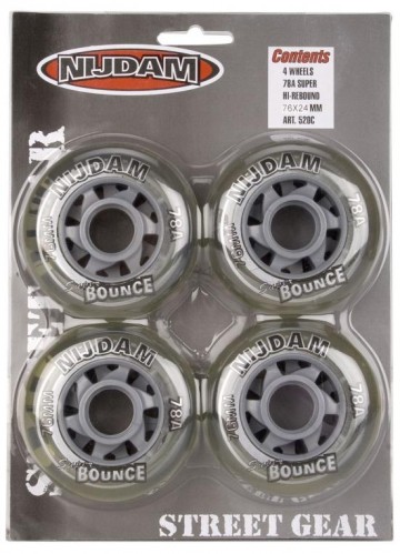 Spaakwielen voor inline skates maat 64