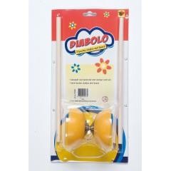 diabolo met rubber kegel en stalen as