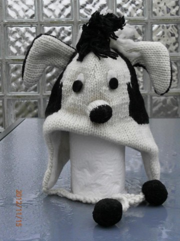 Gebreide muts type puppie