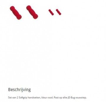 schuimrubber handvaten rood