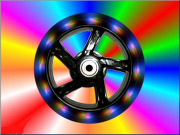 Step wielen met  licht 125mm.