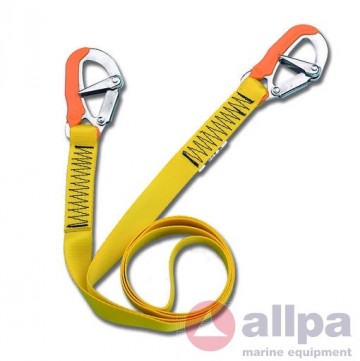 Lifeline met 2 rvs musketon haken