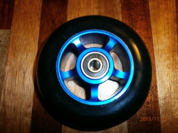 Pro wiel aluminium blauw inclusief lagers