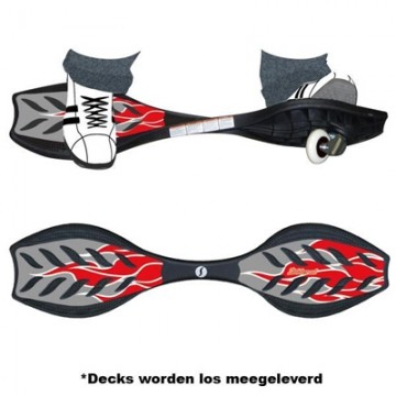 Ripstik air pro met grijs rode vlam sticker