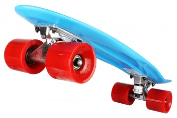 Kryptonics Torpedo skateboard blauw met rode wielen